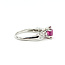 Ring Engagement 0.06ctw Round Diamonds 1.71ct Red Ruby Platinum 3.2mm Sz8 5.68g 225100160