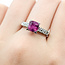 Ring Engagement 0.06ctw Round Diamonds 1.71ct Red Ruby Platinum 3.2mm Sz8 5.68g 225100160