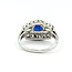 Ring Cocktail 1.00ctw Round & Baguette Diamonds 2.53ct Blue Sapphire Platinum 12.5mm Sz8 7.7g 225100173