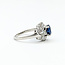 Ring Cocktail 1.00ctw Round & Baguette Diamonds 2.53ct Blue Sapphire Platinum 12.5mm Sz8 7.7g 225100173