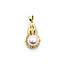 Pendant Drop .12ctw Round Diamonds 8mm Pink Pearl 14ky 1x.5" 3.02g 225110053