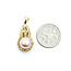 Pendant Drop .12ctw Round Diamonds 8mm Pink Pearl 14ky 1x.5" 3.02g 225110053