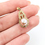 Pendant Drop .12ctw Round Diamonds 8mm Pink Pearl 14ky 1x.5" 3.02g 225110053