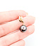 Pendant Drop .01ct Round Diamond 10mm Tahitian Pearl 14ky 1" 2.34g 225110055