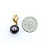 Pendant Drop .01ct Round Diamond 10mm Tahitian Pearl 14ky 1" 2.34g 225110055