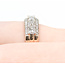 Ring 3-Row 1.10ctw Princess & Round Diamonds 14kr 6.65mm Sz7 5.5g 225100014