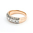 Ring 3-Row 1.10ctw Princess & Round Diamonds 14kr 6.65mm Sz7 5.5g 225100014