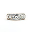 Ring 3-Row 1.10ctw Princess & Round Diamonds 14kr 6.65mm Sz7 5.5g 225100014