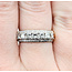 Ring 3-Row 1.10ctw Princess & Round Diamonds 14kr 6.65mm Sz7 5.5g 225100014