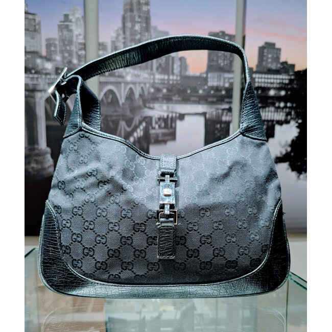 Handbag Gucci Jackie Canvas Leather 125115044