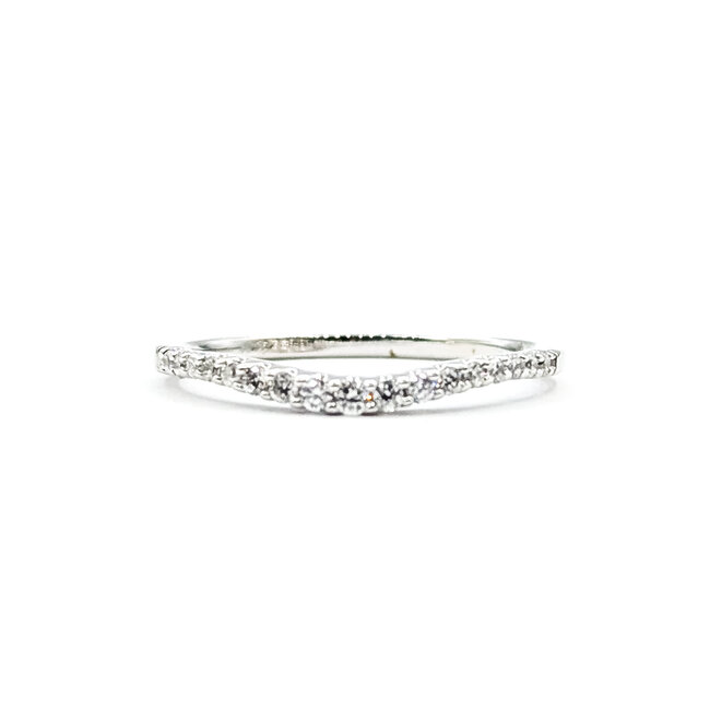 Ring Contour 0.25ctw Round Diamonds 14kw Sz5.76 225100176