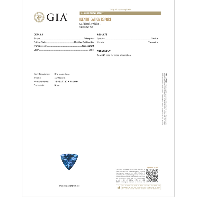 Necklace Double Halo Drop 1.15ctw Round Diamonds 6.30ctw Violet Tanzanite GIA Plat 1.15x.9" 18" 14.5g 225110112