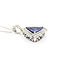 Necklace Double Halo Drop 1.15ctw Round Diamonds 6.30ctw Violet Tanzanite GIA Plat 1.15x.9" 18" 14.5g 225110112