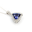 Necklace Double Halo Drop 1.15ctw Round Diamonds 6.30ctw Violet Tanzanite GIA Plat 1.15x.9" 18" 14.5g 225110112