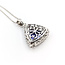 Necklace Double Halo Drop 1.15ctw Round Diamonds 6.30ctw Violet Tanzanite GIA Plat 1.15x.9" 18" 14.5g 225110112