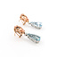 Earrings Omega Back Drop .30ctw Round Diamonds 9.35ctw Morganite 11.07ctw Aquamarine 14kr & Plat 1.6x.4" 15.7g 225110108