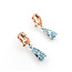 Earrings Omega Back Drop .30ctw Round Diamonds 9.35ctw Morganite 11.07ctw Aquamarine 14kr & Plat 1.6x.4" 15.7g 225110108