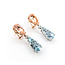 Earrings Omega Back Drop .30ctw Round Diamonds 9.35ctw Morganite 11.07ctw Aquamarine 14kr & Plat 1.6x.4" 15.7g 225110108