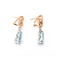 Earrings Omega Back Drop .30ctw Round Diamonds 9.35ctw Morganite 11.07ctw Aquamarine 14kr & Plat 1.6x.4" 15.7g 225110108