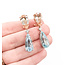 Earrings Omega Back Drop .30ctw Round Diamonds 9.35ctw Morganite 11.07ctw Aquamarine 14kr & Plat 1.6x.4" 15.7g 225110108