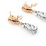 Earrings Omega Back Drop .30ctw Round Diamonds 9.35ctw Morganite 11.07ctw Aquamarine 14kr & Plat 1.6x.4" 15.7g 225110108