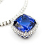 Necklace Tennis Necklace Drop 10.17ctw Round Diamonds 19.81ctw Blue Tanzanite GIA Plat .7x.7" 17" 35.7g 225110116