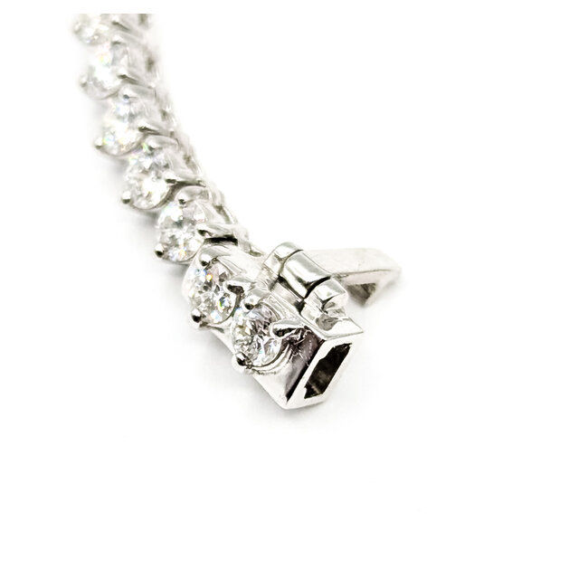 Necklace Tennis Necklace Drop 10.17ctw Round Diamonds 19.81ctw Blue Tanzanite GIA Plat .7x.7" 17" 35.7g 225110116