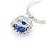Necklace Tennis Necklace Drop 10.17ctw Round Diamonds 19.81ctw Blue Tanzanite GIA Plat .7x.7" 17" 35.7g 225110116