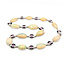 Necklace Station Black Enamel 1.07ctw Round Diamonds 4.09ctw Pink Sapphire 91.1ctw Ethiopian Cabochon Opal Palt 10-18mm 19" 57.1g 225110114