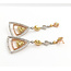 Earrings Triangle Dangle Halo .56ctw Round Diamonds 1.93ctw Yellow Diamonds .68ctw White Diamonds 14ktt 2x.9" 10.1g 225110106
