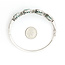 Bracelet Bangle Hinge 2.49ctw Round Diamonds 14.47ctw Emerald Plat 15mm 7.25" 31.8g 225110096