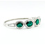 Bracelet Bangle Hinge 2.49ctw Round Diamonds 14.47ctw Emerald Plat 15mm 7.25" 31.8g 225110096