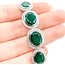 Bracelet Bangle Hinge 2.49ctw Round Diamonds 14.47ctw Emerald Plat 15mm 7.25" 31.8g 225110096
