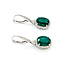 Earrings Lever Back Drop Halo 1.20ctw Round Diamonds 11.31ctw Emerald Plat 1.5x.5" 12.0g 225110110