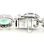 Bracelet Oval Link Halo 3.67ctw Round Diamonds 15.64ctw Emerald Plat 7-11mm 7" 18.4g 225110102