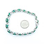 Bracelet Oval Link Halo 3.67ctw Round Diamonds 15.64ctw Emerald Plat 7-11mm 7" 18.4g 225110102