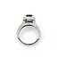 Ring Milgrain Halo 0.82ctw Round Diamonds 2.29ctw Royal Blue Sapphire 18kw 13x11mm Sz6.25 6.5g 225110119