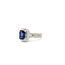 Ring Milgrain Halo 0.82ctw Round Diamonds 2.29ctw Royal Blue Sapphire 18kw 13x11mm Sz6.25 6.5g 225110119