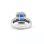 Ring Milgrain Halo 0.82ctw Round Diamonds 2.29ctw Royal Blue Sapphire 18kw 13x11mm Sz6.25 6.5g 225110119