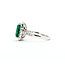 Ring Cocktail Halo 0.82ctw Round Diamonds 3.77ctw Emerald Plat 14x12mm Sz6.5 7.8g 225110121
