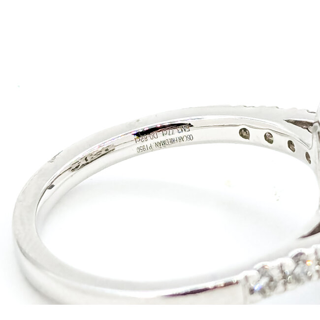 Ring Cocktail Halo 0.82ctw Round Diamonds 3.77ctw Emerald Plat 14x12mm Sz6.5 7.8g 225110121