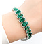 Bracelet Oval Link 2.50ctw Round Diamonds 22.94ctw Emerald Plat 9-12mm 7" 24.6g 225110103