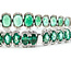Bracelet Oval Link 2.50ctw Round Diamonds 22.94ctw Emerald Plat 9-12mm 7" 24.6g 225110103