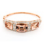 Bracelet Bangle Hinge 1.98ctw Round Diamonds 26.69ctw Peachy Pink Morganite 14kr 17mm 7.25" 25.9g 225110097