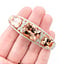 Bracelet Bangle Hinge 1.98ctw Round Diamonds 26.69ctw Peachy Pink Morganite 14kr 17mm 7.25" 25.9g 225110097