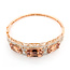 Bracelet Bangle Hinge 1.98ctw Round Diamonds 26.69ctw Peachy Pink Morganite 14kr 17mm 7.25" 25.9g 225110097