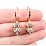 Earrings Lever Back Drop 0.13ctw Diamonds 3.86ctw Morganite 14kr 1.3x.4" 6.6g 225110109