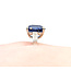 Ring 3-Stone Engagement .30ctw Baguette Diamonds 2.98ctw Royal Blue Sapphire GIA 14kw 2.2mm Sz5 3.5g 225110124