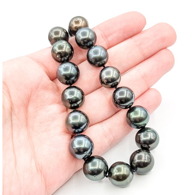 Necklace Strand 11-13mm Tahitian Pearl GIA 14kw 18" 81g 225100130