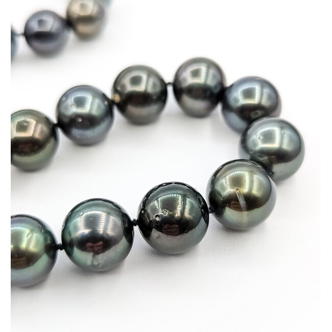 Necklace Strand 11-13mm Tahitian Pearl GIA 14kw 18" 81g 225100130